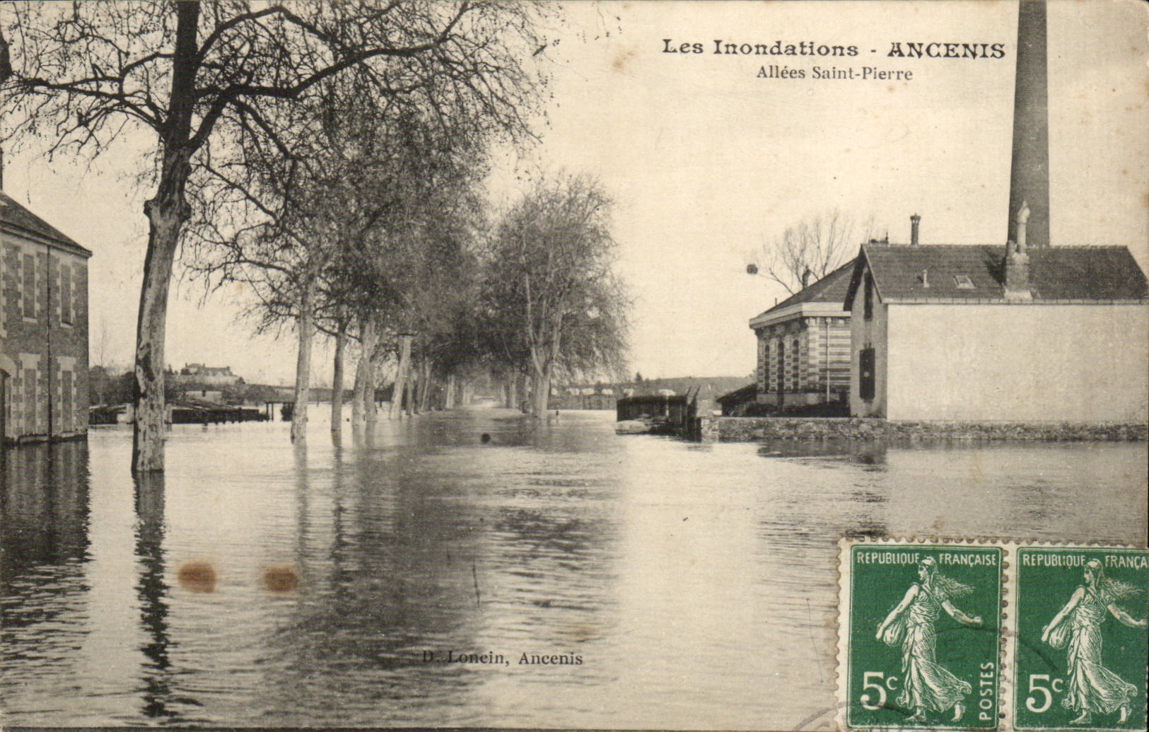 Ancenis - Les Inondations - Allee Saint Pierre - CPA 