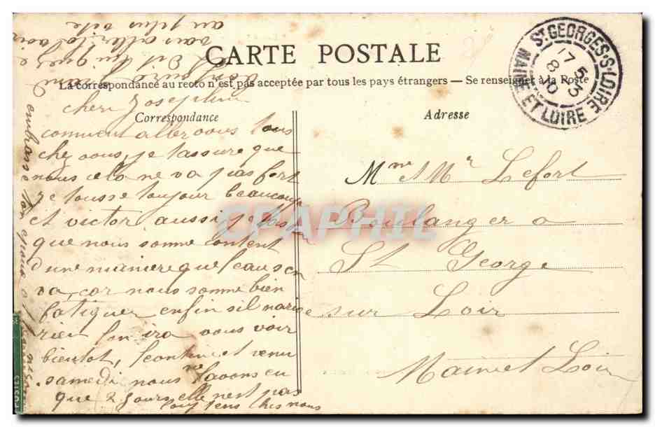 Ancenis - Les Inondations - Allee Saint Pierre - CPA  — Back