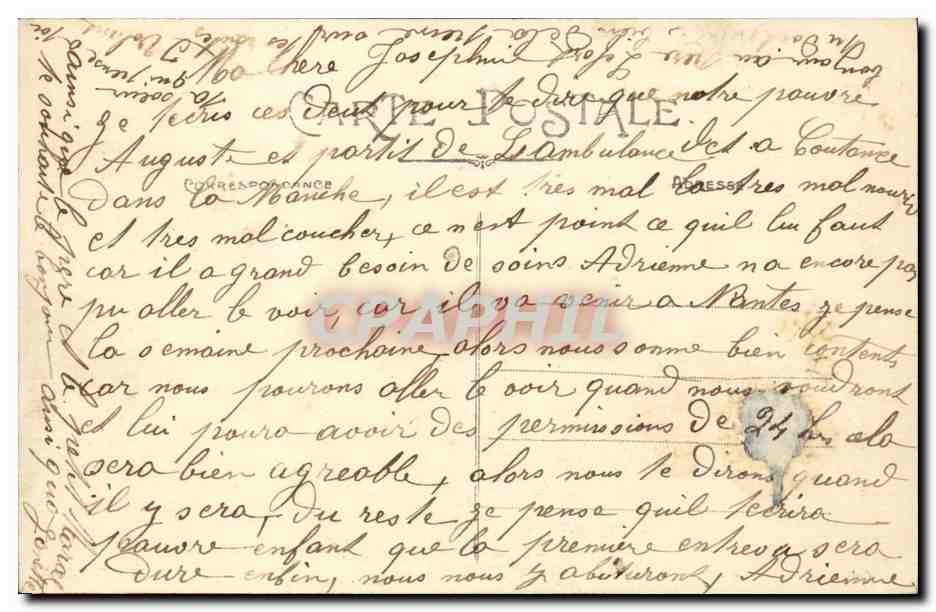 Ancenis - L'Hopital - Pavillon de Operations et Batiment Centrale - CPA  — Back