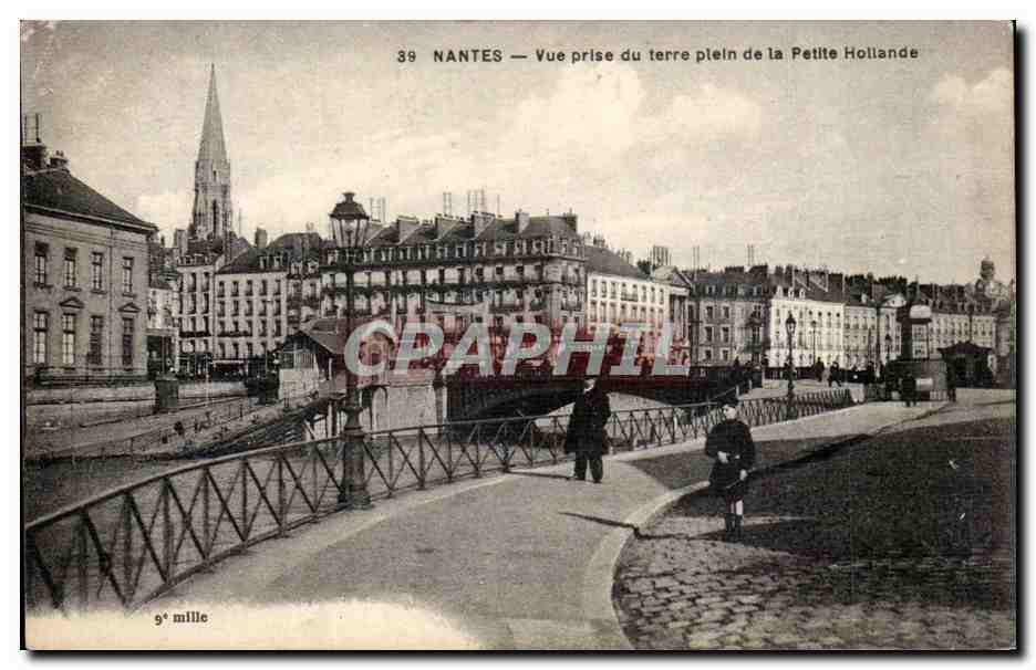 Nantes - Vue prise du terre plein de la Petite Hollande - CPA 