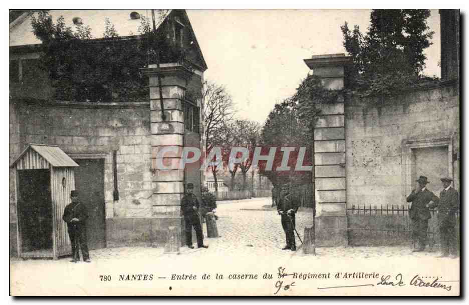Nantes - Entree de la Caserne du 9 Regiment d'Artillerie - CPA 