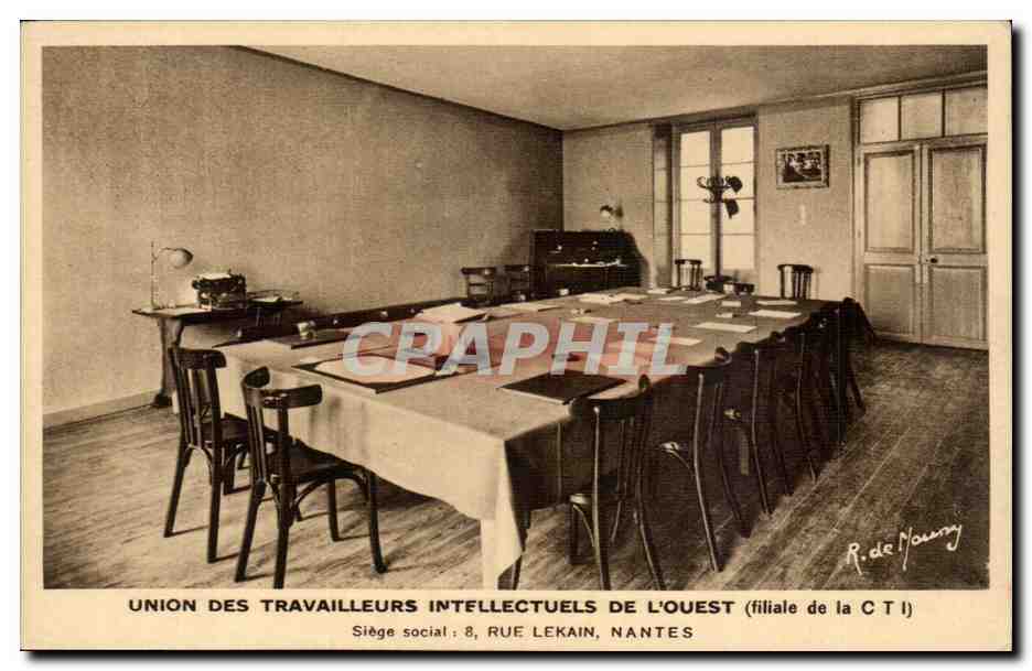 Nantes - Union des Travailleurs Intellectuels de l'Ouest 8 Rue Lekain - CPA 