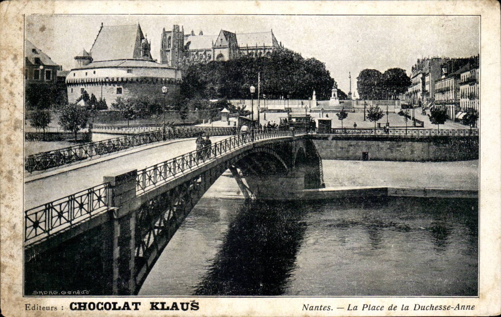 Nantes - Chocolat Klaus - La Place de la Duchesse Anne - CPA 