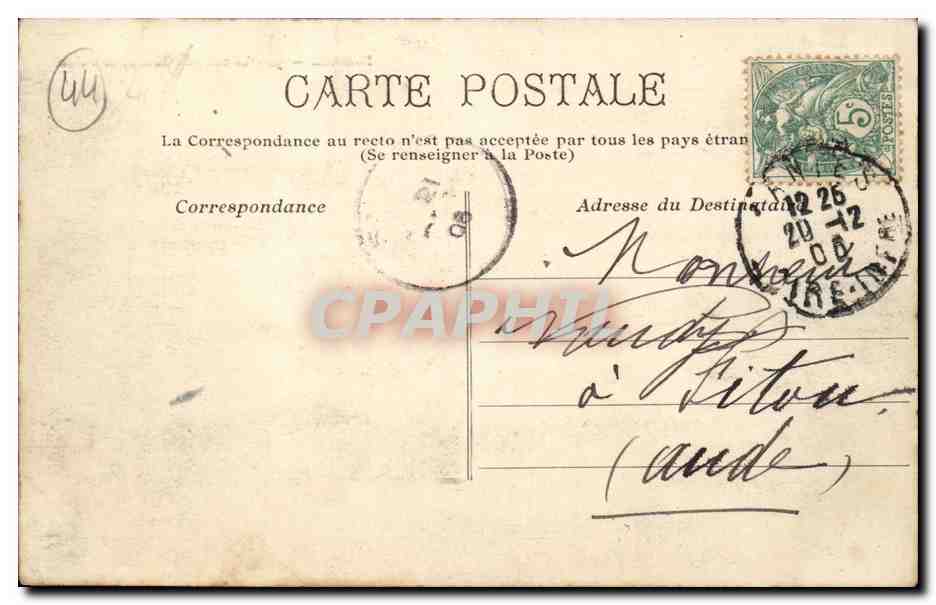 Nantes - Le Nouveau Marche de Feltre - CPA  — Rückseite