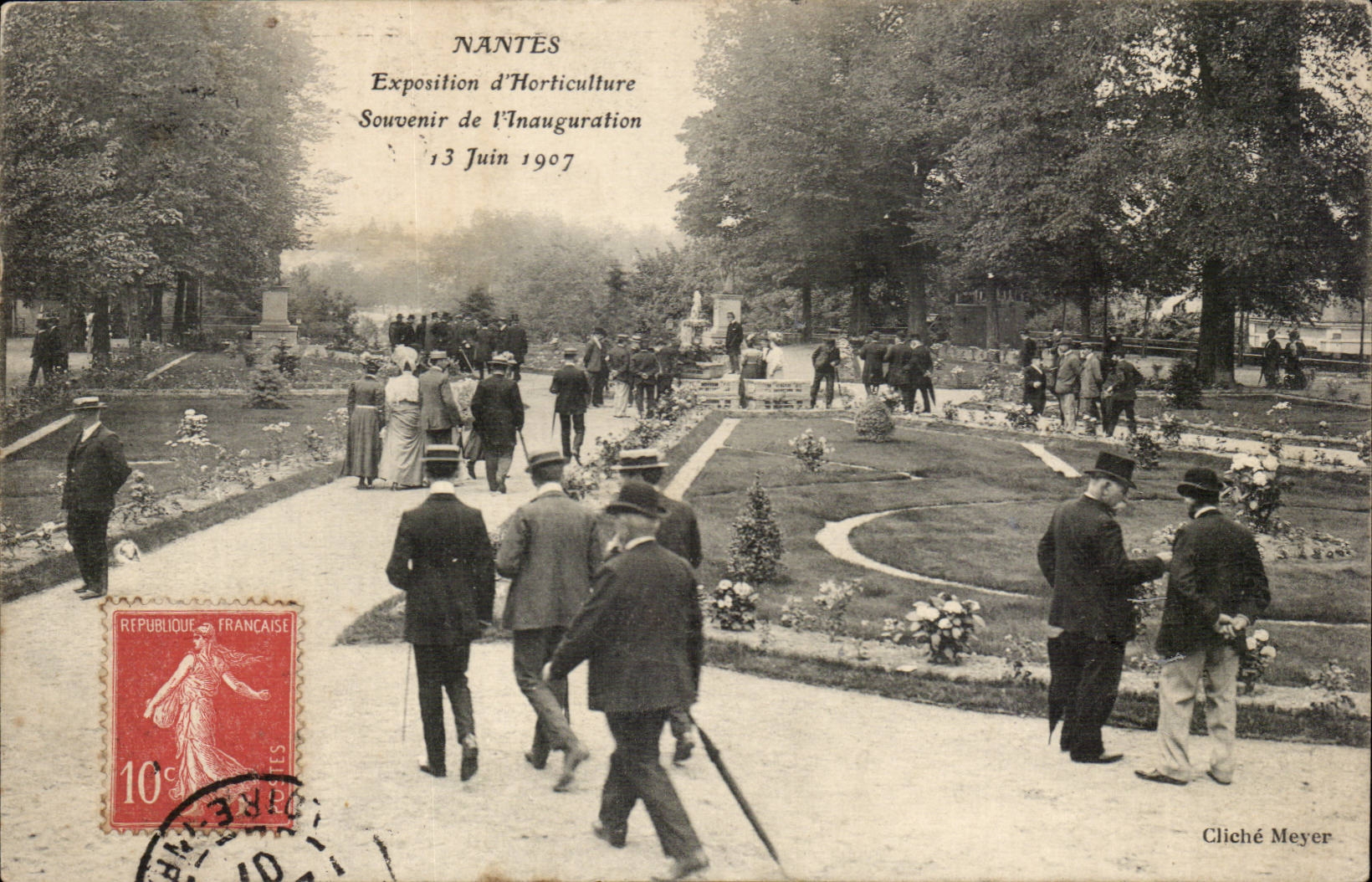 Nantes CPA Exposition d'horticulture Souvenir de l'inauguration 13 juin 1907