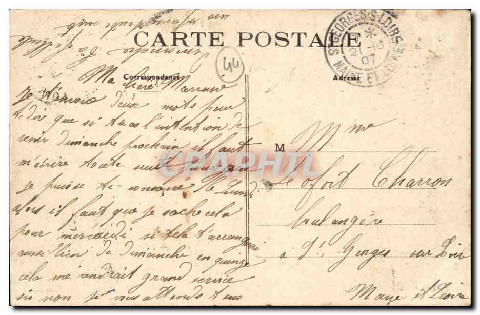 Nantes CPA Exposition d'horticulture Souvenir de l'inauguration 13 juin 1907 — Rückseite