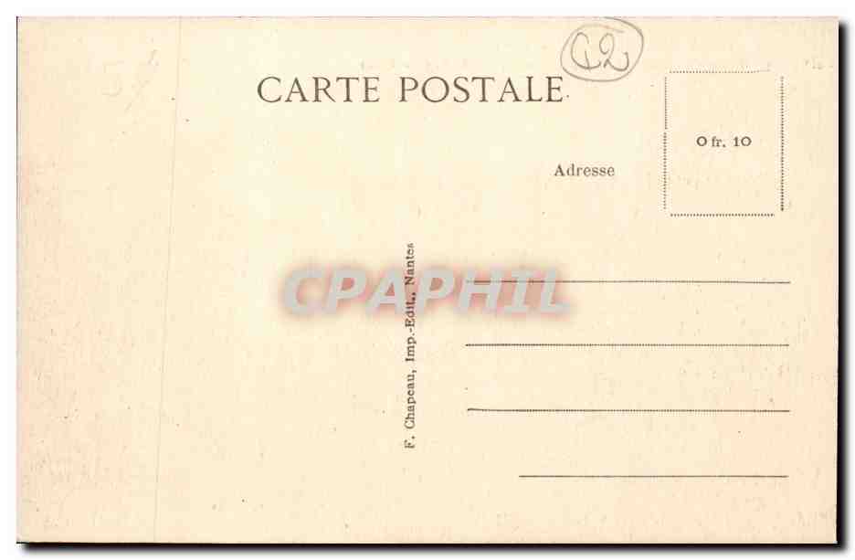 La Baule-sur-Mer (Loire-Inf.) — Paso del Expreso por las Dunas de Mazy — F. Chapeau, Editor, Nantes — Reverso