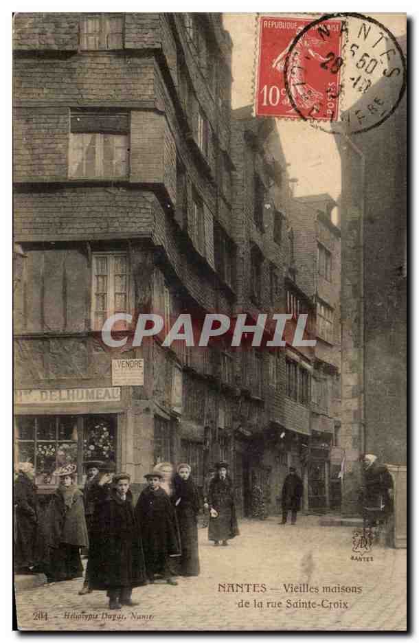 Nantes CPA Vieilles maisons de la rue Sainte CRoix