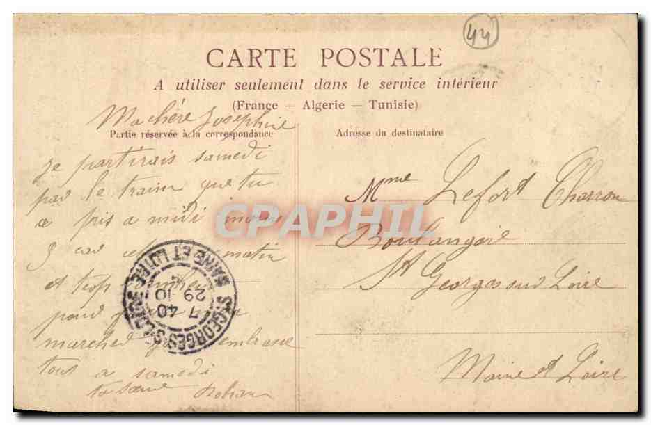Nantes CPA Vieilles maisons de la rue Sainte CRoix — Verso