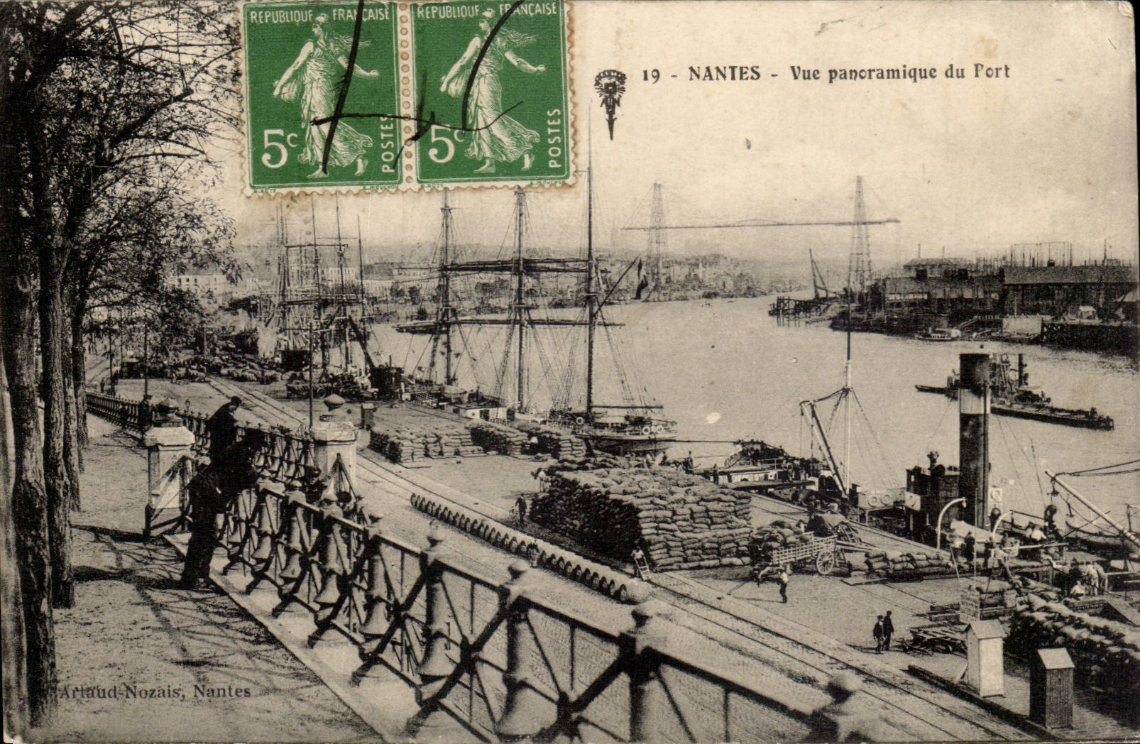 NANTES — Vue panoramique du Port — Artaud-Nozais, Nantes