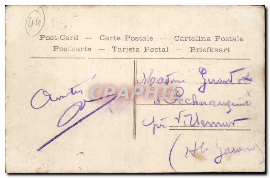 Nantes CPA Le chateau — Verso