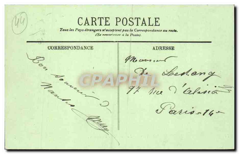 Nantes CPA La tourelle du chateau — Rückseite