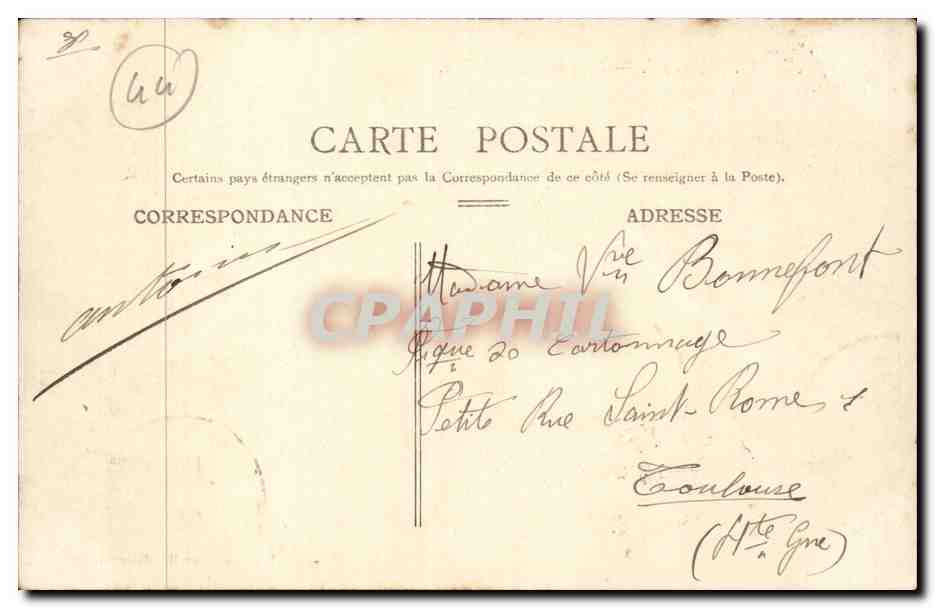 Nantes CPA Le palais de justice — Rückseite