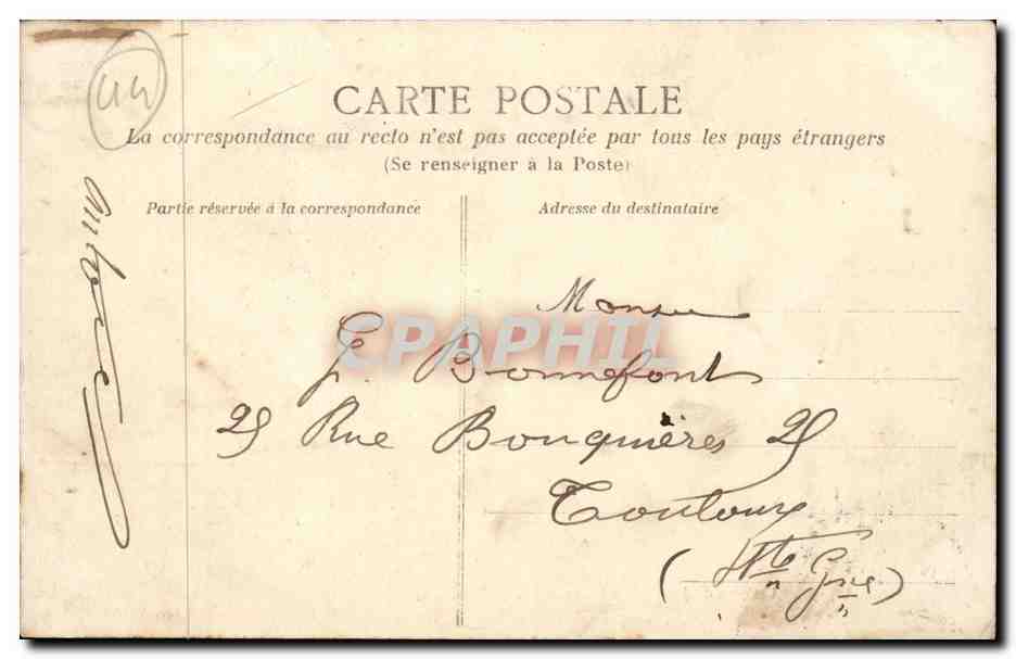 Nantes CPA Un coin du jardin des plantes — Rückseite