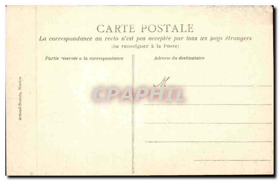 Nantes - Panoramic view of the port — publisher Artaud-Nozais, no. 19 — Back