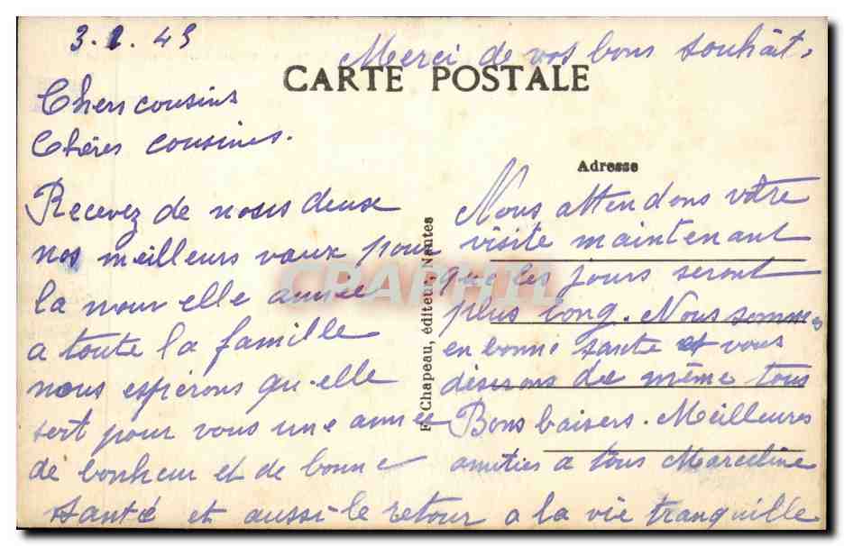 Le Croisic CPA Plage de Port Lin Maree haute — Rückseite