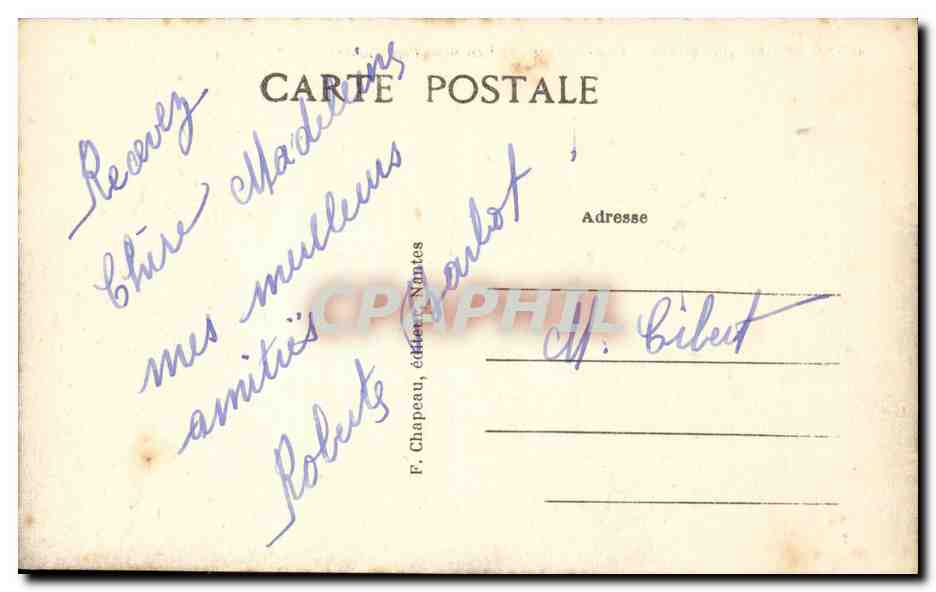 Le Croisic CPA Hopital marin de Pen Bron Sud Ouest) — Rückseite