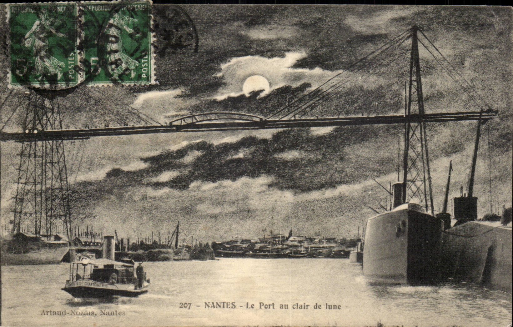 Nantes CPA le port au clair de lune