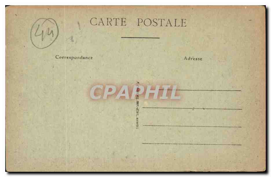 Nantes CPA Le chateau pris du quai — Verso