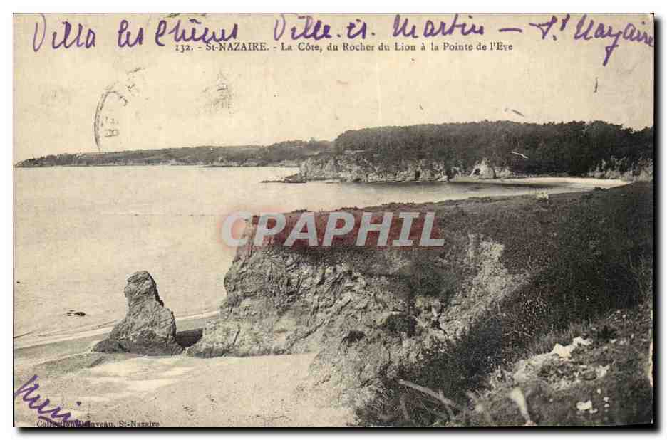 Saint Nazaire CPA La cote du rocher du lion a la pointe de l'Eve