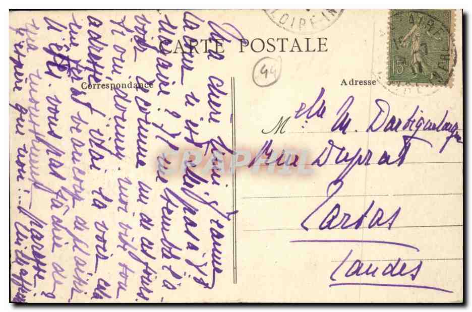 Saint Nazaire CPA La cote du rocher du lion a la pointe de l'Eve — Rückseite