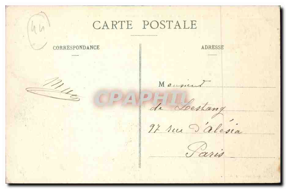 Saint Nazaire CPA La nouvelle entree Avant port (lighthouse phare) — Verso