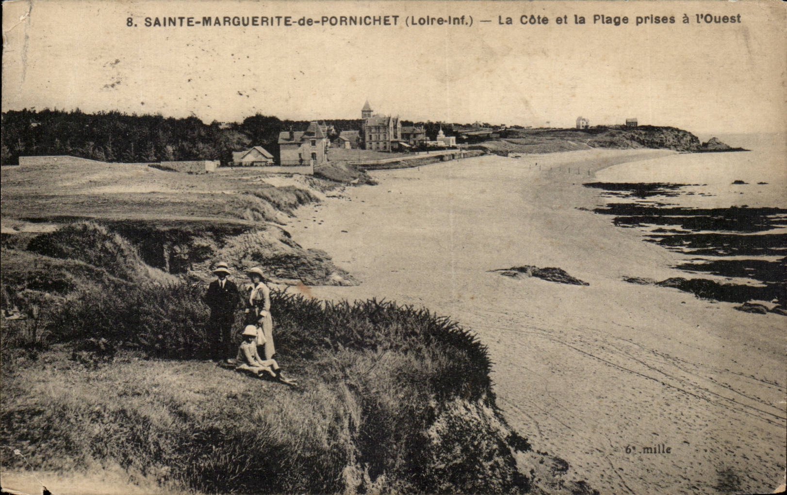 Sainte Marguerite de pornichet CPA La cote et la plage prises a l'ouesr