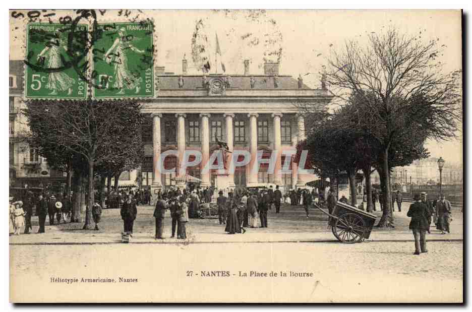Nantes CPA La place de la Bourse