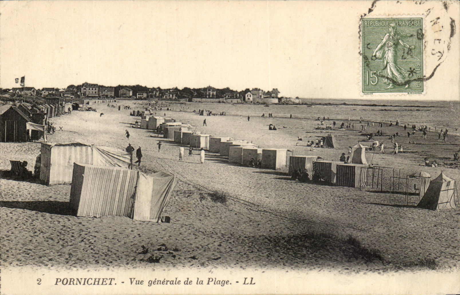 Pornichet CPA Vue generale de la plage