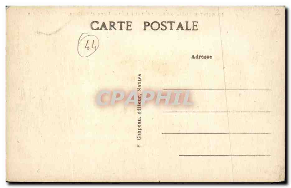 Saint Michel Chef Chef CPA plage et rochers maree montante — Rückseite