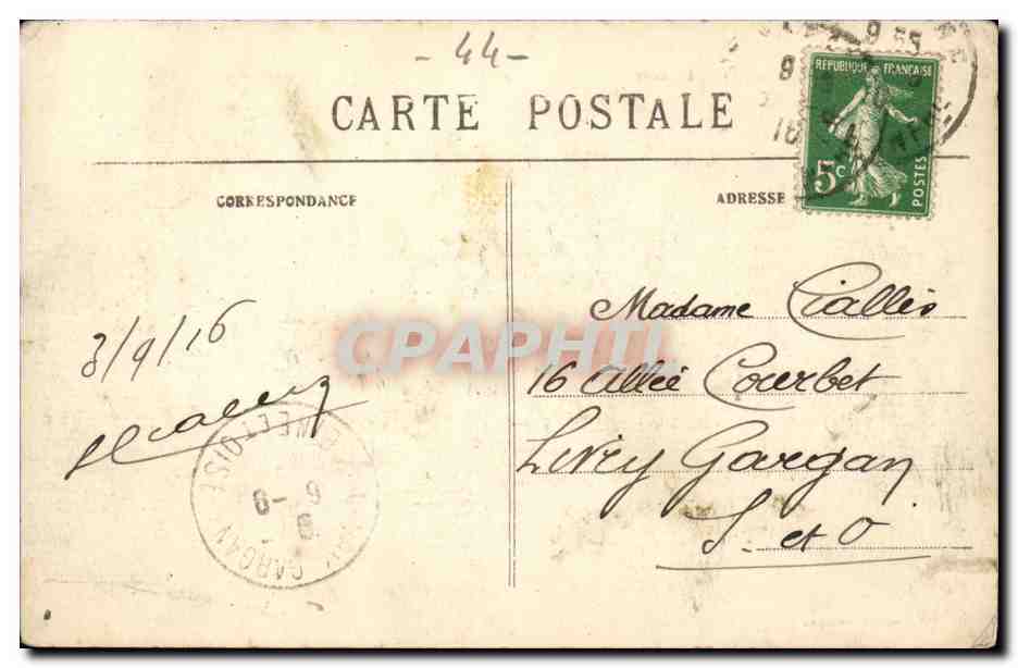 Saint Nazaire CPA La gare — Verso