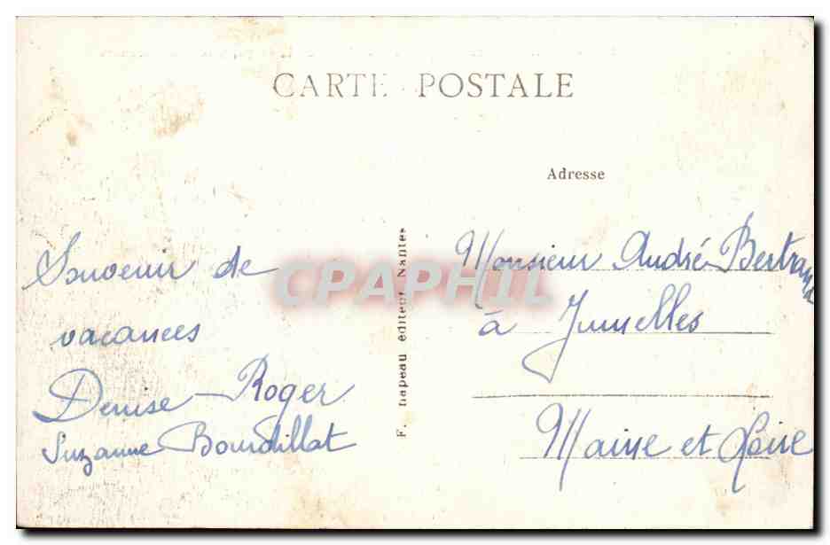 Pornichet CPA Vue generale de la plage prise des rochers — Rückseite