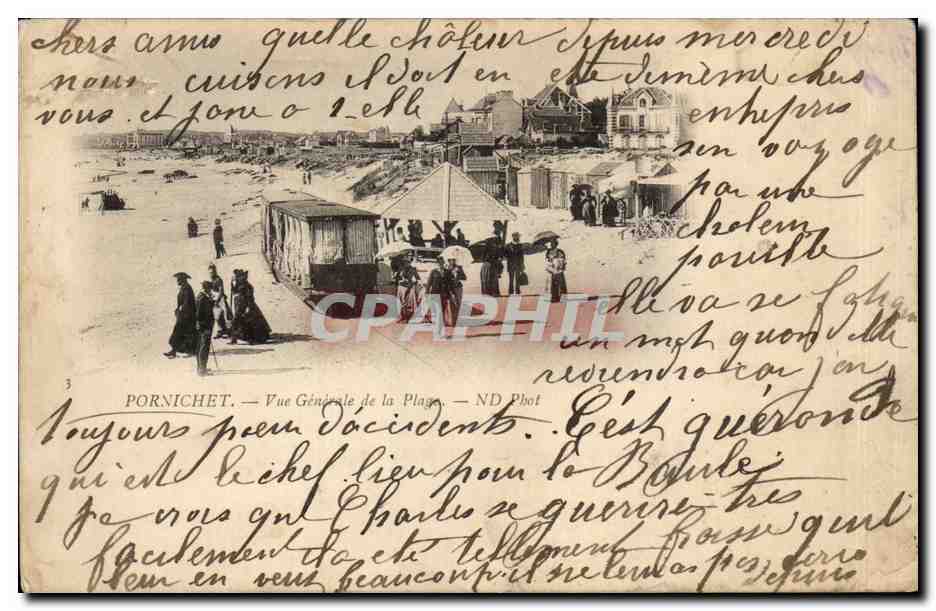 Pornichet CPA Vue generale de la plage