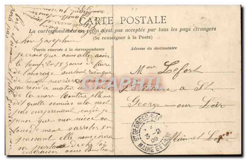 Environs d'Ancenis CPA Varadis Le grand paty — Rückseite