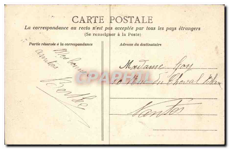 Saint Nazaire CPA La rue de Nantes a l'intersection de la rue Amiral Courbet — Verso