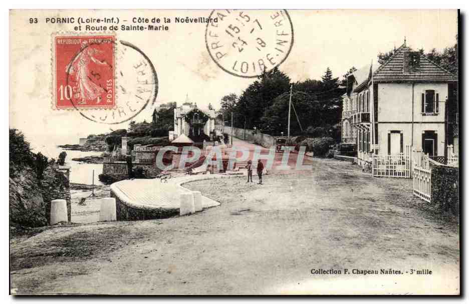 Pornic CPA Cote de la Noeveillard et route de Sainte Marie
