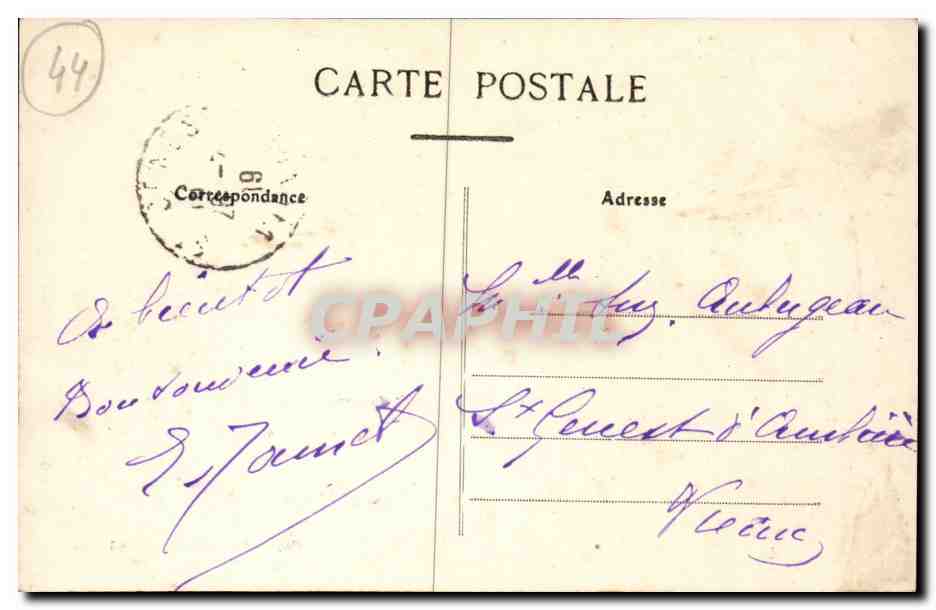 Pornic CPA Cote de la Noeveillard et route de Sainte Marie — Rückseite