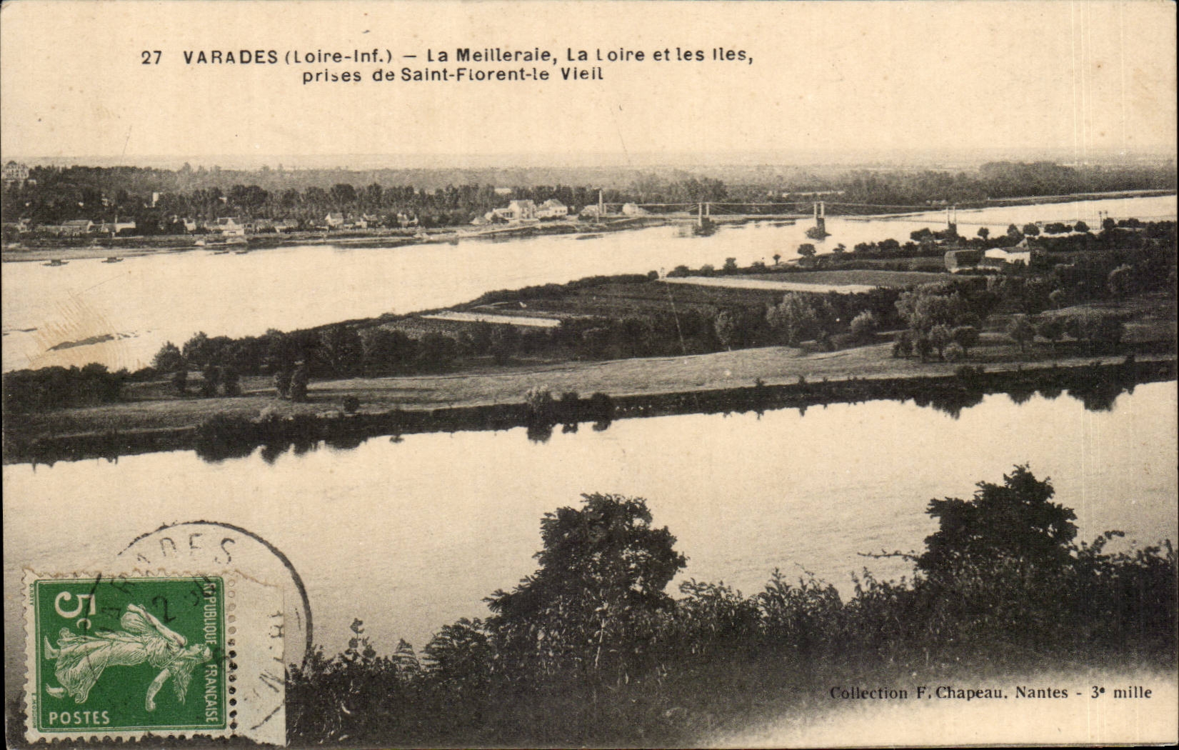 Varades CPA La Meilleraie La loire et les iles prises de St Florent le Vieil