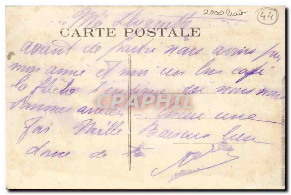 Saint Mars la Jaille CPA Rue de Chateubriant — Rückseite