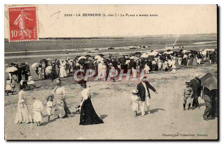 La Bernerie CPA La plage a maree basse