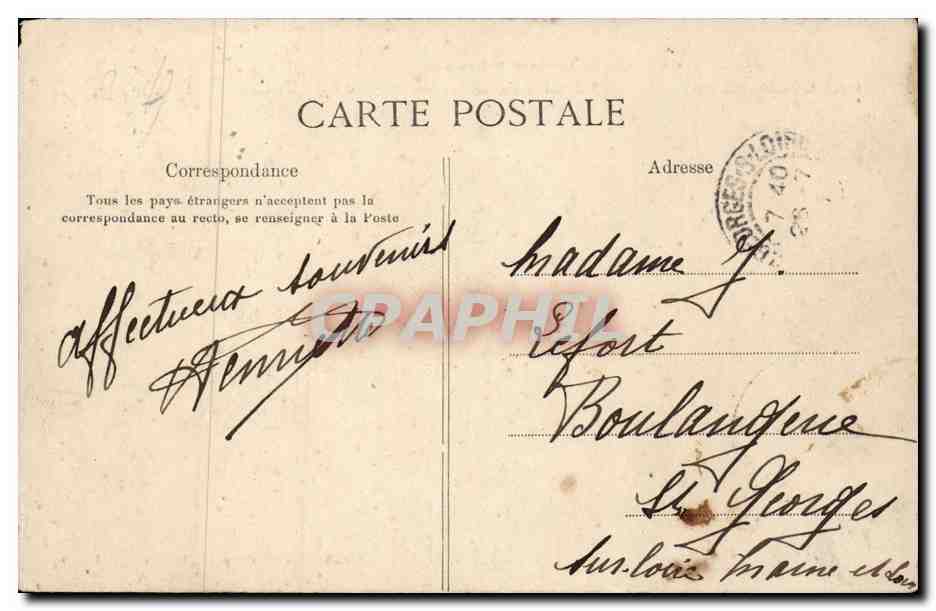 La Chapelle Heulin CPA Chateau de Liverniere — Rückseite