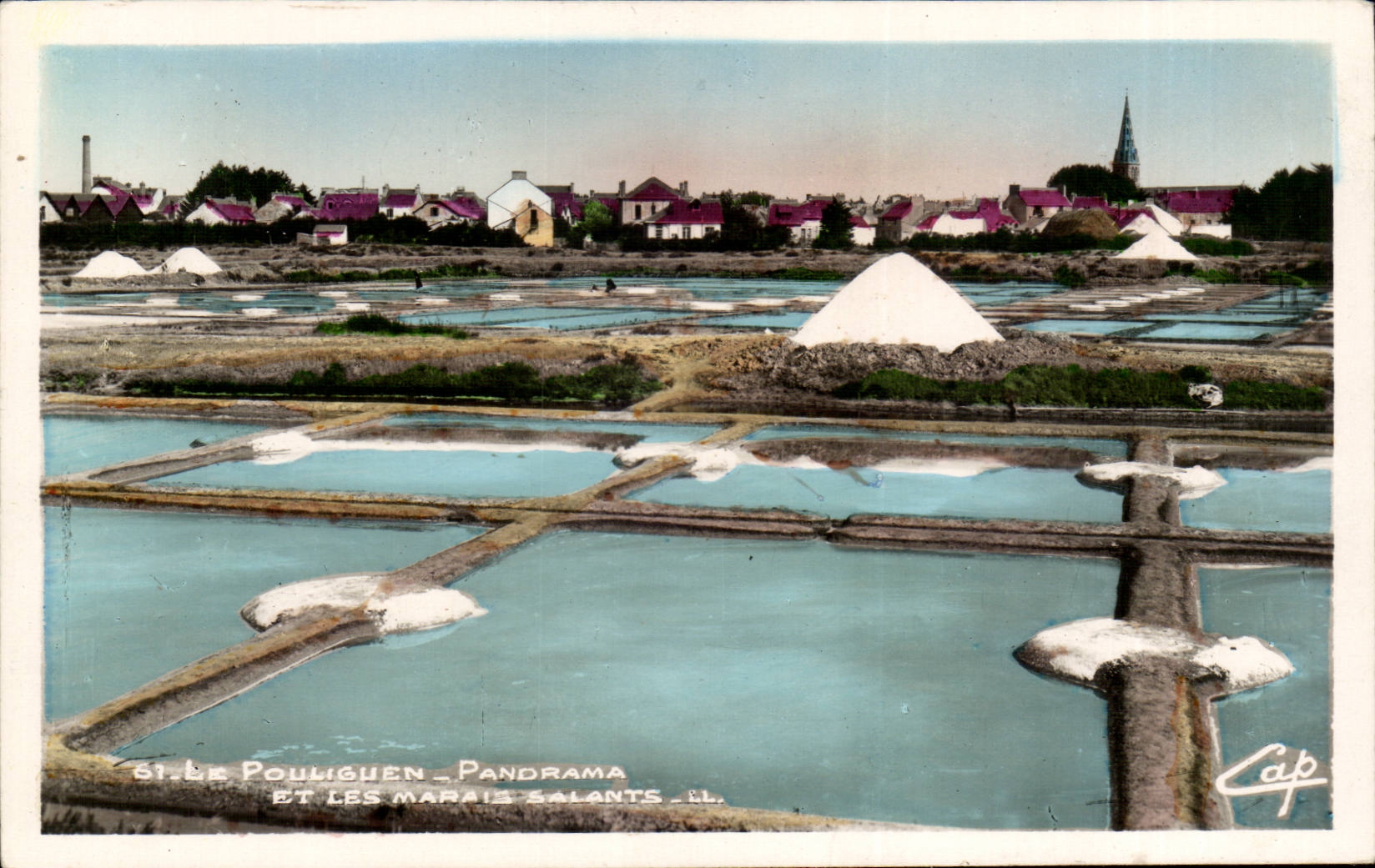 Le Pouliguen CPA Panorama et les marais salants