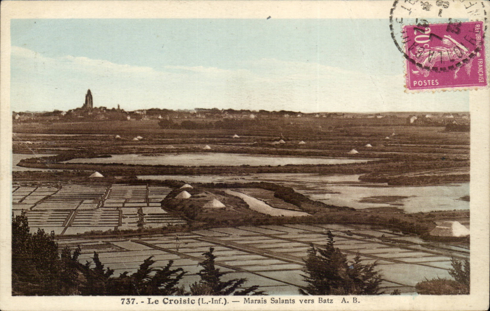 Le Croisic CPA Marais salants vers Batz