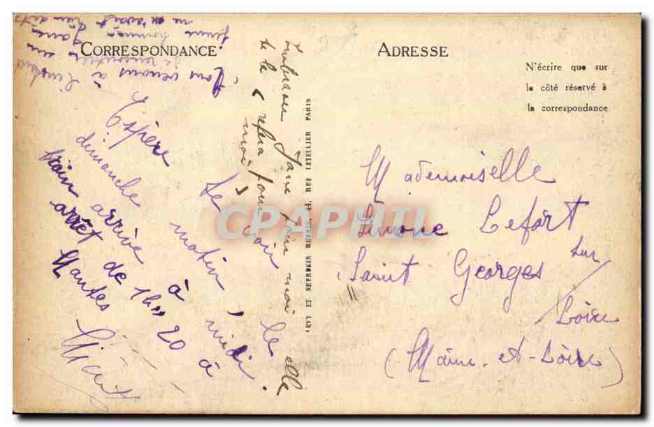 Le Pouliguen CPA La Tour Rochereau — Back
