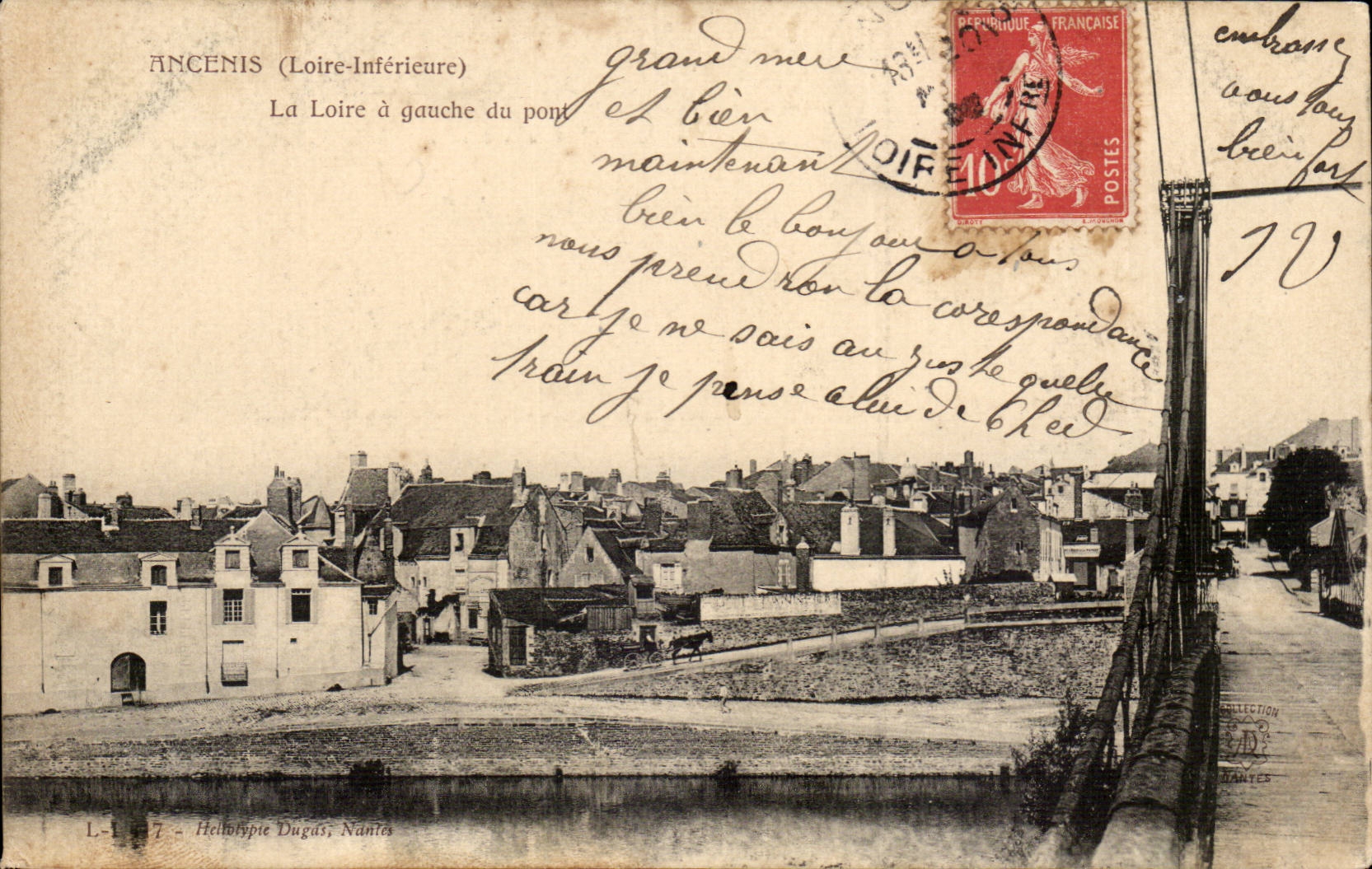 Ancenis CPA La Loire a gauche du pont