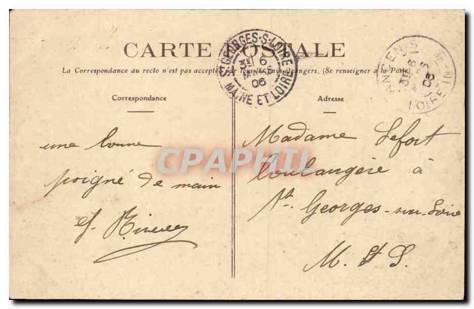 Ancenis CPA Chateau de Juigne — Rückseite