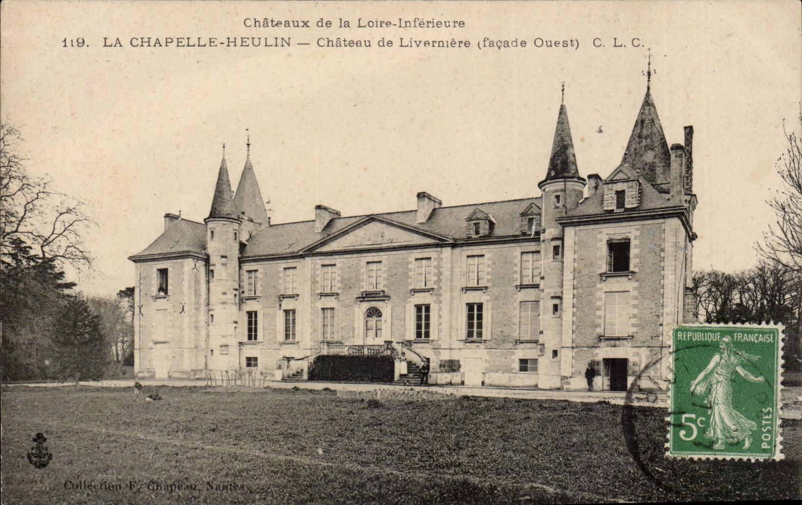 La Chapelle Heulin CPA Chateau de Liverniere (facade Ouest)