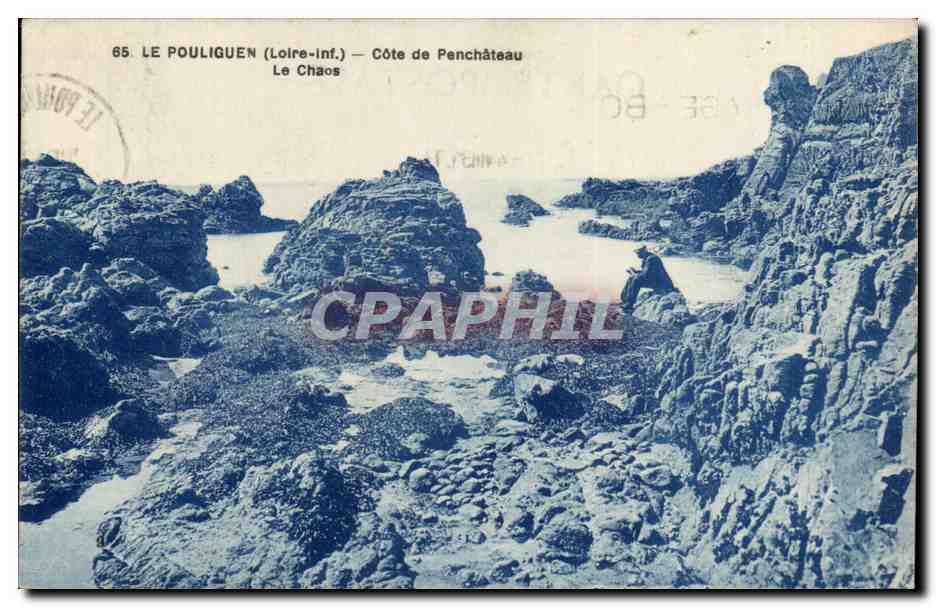 Le Pouliguen CPA Cote de Penchateau Le chaos