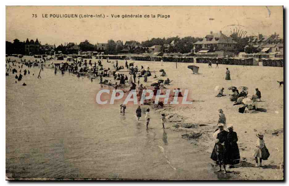 Le Pouliguen CPA Vue generale de la plage