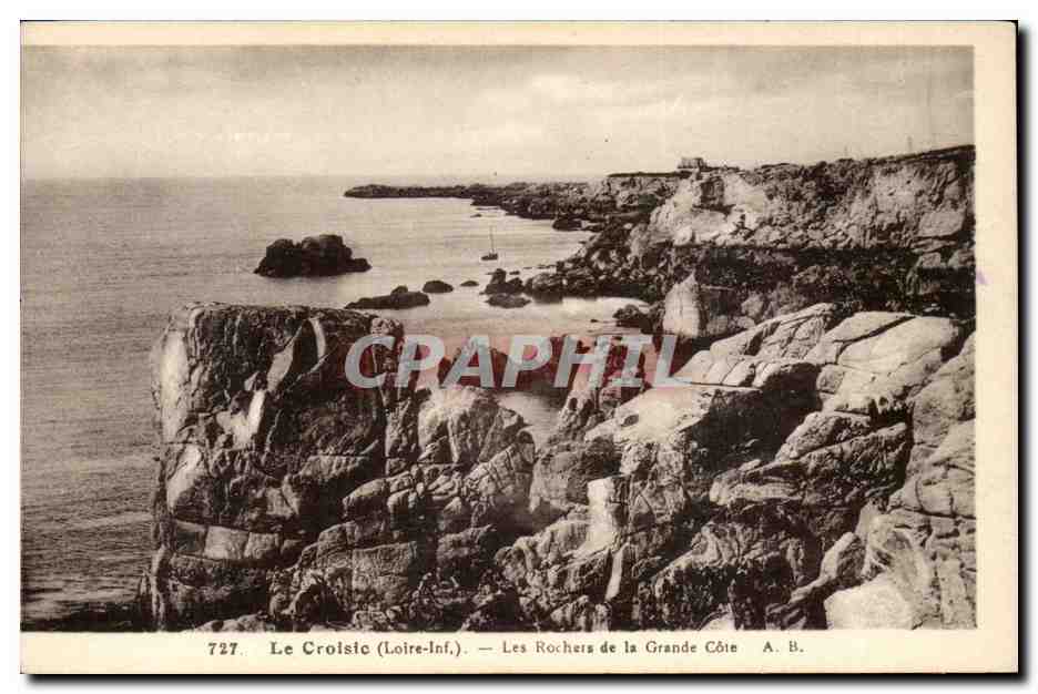 Le Croisic CPA Les rochers de la grande cote
